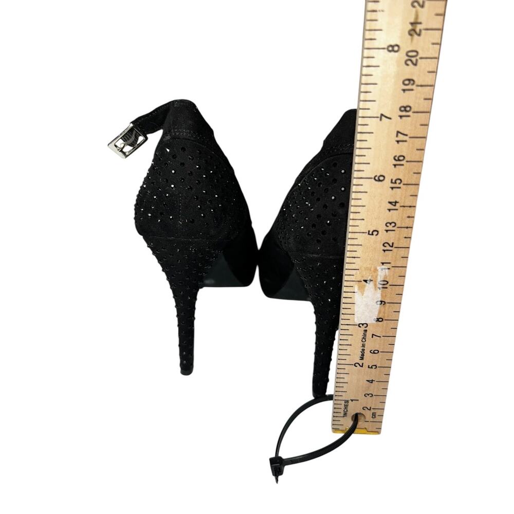 Style & Co Black Rhinestone Platform Pumps Ankle Strap Stiletto Heels Women 8.5M - Picture 6 of 11